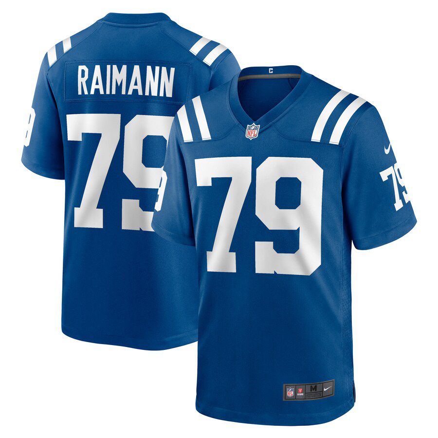 Men Indianapolis Colts 79 Bernhard Raimann Nike Royal Player Game NFL Jersey